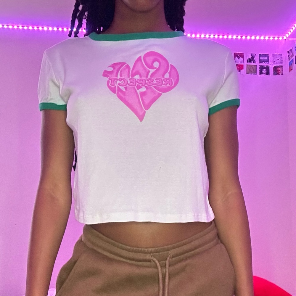 Graphic baby tee crop top